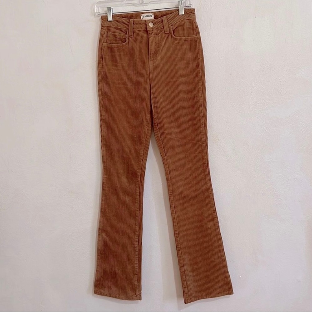 NWT L’AGENCE The Affair High Rise Flare Wide Whale Corduroy Jeans Size 25.